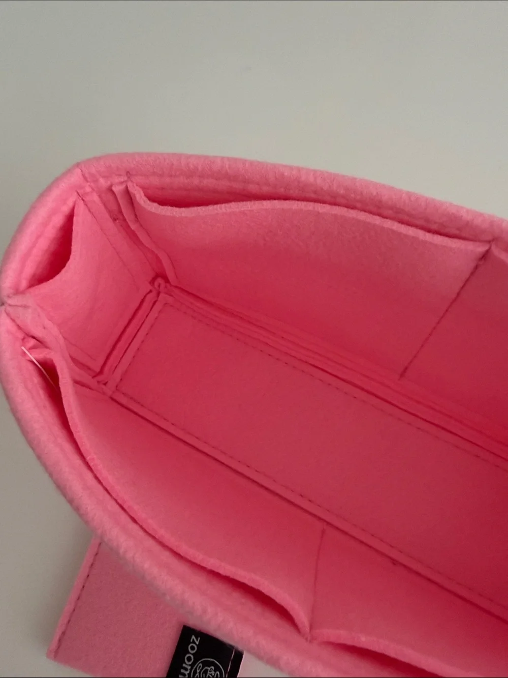 Zoomoni Pink Felt Purse Organizer Insert with Matching Pink Square Coin Holder